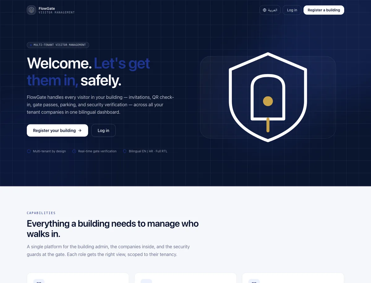 Flow-Gate website screenshot